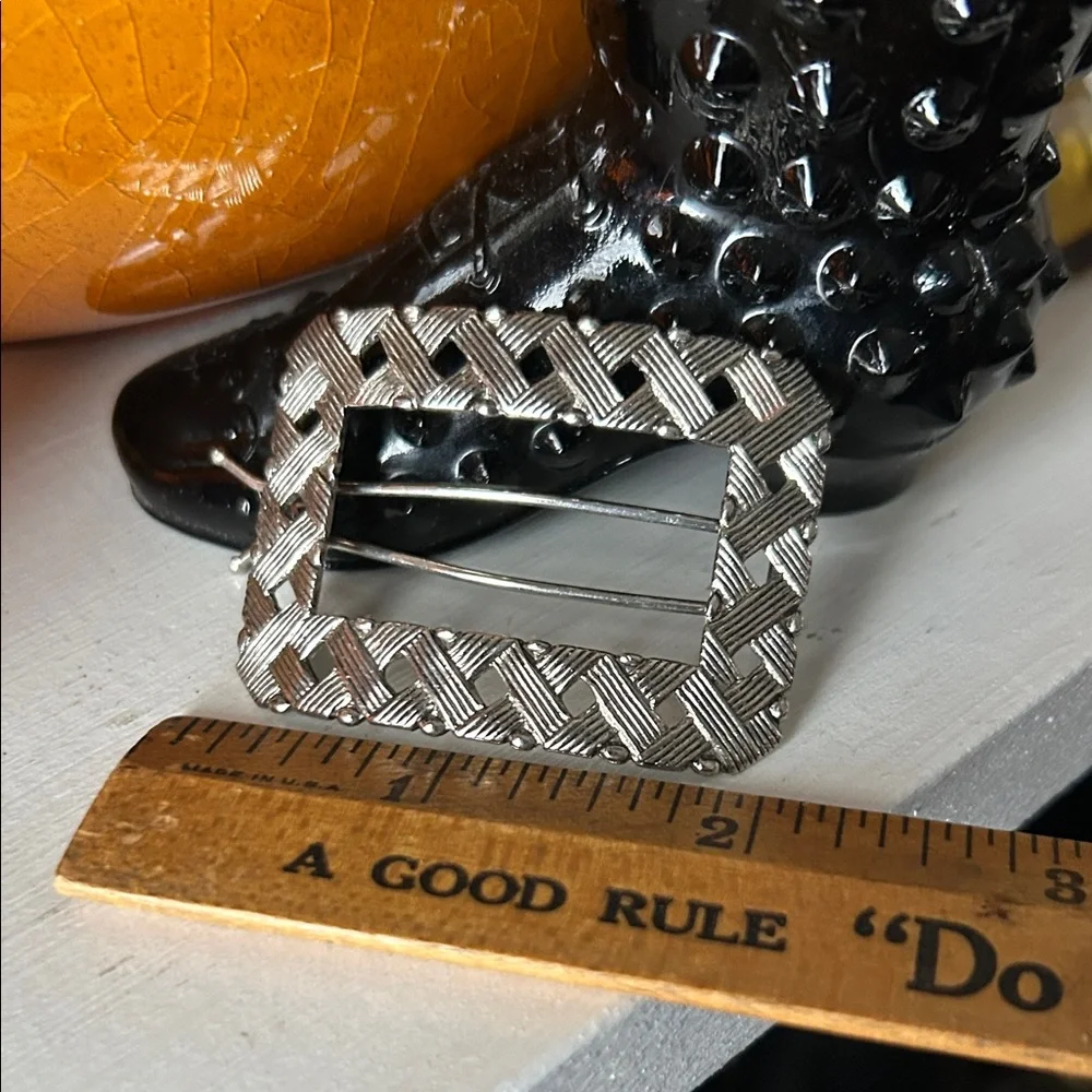 Vintage Silver Metal Hair Barrette